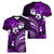 Fiji Masi Paisley Women V Neck T Shirt Fijian Hibiscus Tapa Purple Version LT01 - Polynesian Pride