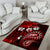 Fiji Masi Paisley Area Rug Fijian Hibiscus Tapa Red Version LT01 - Polynesian Pride