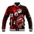 Fiji Masi Paisley Baseball Jacket Fijian Hibiscus Tapa Red Version LT01 Unisex Red - Polynesian Pride