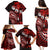 Fiji Masi Paisley Family Matching Puletasi Dress and Hawaiian Shirt Fijian Hibiscus Tapa Red Version LT01 - Polynesian Pride