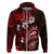 Fiji Masi Paisley Hoodie Fijian Hibiscus Tapa Red Version LT01 Zip Hoodie Red - Polynesian Pride