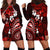 Fiji Masi Paisley Hoodie Dress Fijian Hibiscus Tapa Red Version LT01 - Polynesian Pride