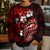 Fiji Masi Paisley Kid Ugly Christmas Sweater Fijian Hibiscus Tapa Red Version LT01 - Polynesian Pride