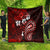 Fiji Masi Paisley Quilt Fijian Hibiscus Tapa Red Version LT01 - Polynesian Pride