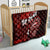Fiji Masi Paisley Quilt Fijian Hibiscus Tapa Red Version LT01 - Polynesian Pride