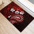 Fiji Masi Paisley Rubber Doormat Fijian Hibiscus Tapa Red Version LT01 - Polynesian Pride