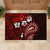 Fiji Masi Paisley Rubber Doormat Fijian Hibiscus Tapa Red Version LT01 - Polynesian Pride