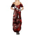 Fiji Masi Paisley Summer Maxi Dress Fijian Hibiscus Tapa Red Version LT01 - Polynesian Pride