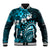 Fiji Masi Paisley Baseball Jacket Fijian Hibiscus Tapa Sky Blue Version LT01 Unisex Blue - Polynesian Pride