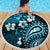 Fiji Masi Paisley Beach Blanket Fijian Hibiscus Tapa Sky Blue Version LT01 - Polynesian Pride