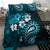 Fiji Masi Paisley Bedding Set Fijian Hibiscus Tapa Sky Blue Version LT01 - Polynesian Pride