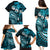 Fiji Masi Paisley Family Matching Puletasi Dress and Hawaiian Shirt Fijian Hibiscus Tapa Sky Blue Version LT01 - Polynesian Pride