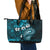 Fiji Masi Paisley Leather Tote Bag Fijian Hibiscus Tapa Sky Blue Version LT01 - Polynesian Pride