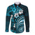 Fiji Masi Paisley Long Sleeve Button Shirt Fijian Hibiscus Tapa Sky Blue Version LT01 Unisex Blue - Polynesian Pride