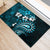 Fiji Masi Paisley Rubber Doormat Fijian Hibiscus Tapa Sky Blue Version LT01 - Polynesian Pride