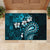 Fiji Masi Paisley Rubber Doormat Fijian Hibiscus Tapa Sky Blue Version LT01 - Polynesian Pride