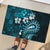 Fiji Masi Paisley Rubber Doormat Fijian Hibiscus Tapa Sky Blue Version LT01 - Polynesian Pride