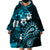 Fiji Masi Paisley Wearable Blanket Hoodie Fijian Hibiscus Tapa Sky Blue Version LT01 - Polynesian Pride