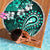 Fiji Masi Paisley Beach Blanket Fijian Hibiscus Tapa Turquoise Version LT01 - Polynesian Pride