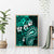 Fiji Masi Paisley Canvas Wall Art Fijian Hibiscus Tapa Turquoise Version LT01 - Polynesian Pride