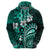 Fiji Masi Paisley Hoodie Fijian Hibiscus Tapa Turquoise Version LT01 - Polynesian Pride