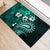 Fiji Masi Paisley Rubber Doormat Fijian Hibiscus Tapa Turquoise Version LT01 - Polynesian Pride