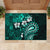 Fiji Masi Paisley Rubber Doormat Fijian Hibiscus Tapa Turquoise Version LT01 - Polynesian Pride
