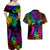 LGBT History Month Couples Matching Off Shoulder Maxi Dress and Hawaiian Shirt Polynesian Hammerhead Shark LT01 - Polynesian Pride