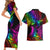 LGBT History Month Couples Matching Short Sleeve Bodycon Dress and Hawaiian Shirt Polynesian Hammerhead Shark LT01 - Polynesian Pride