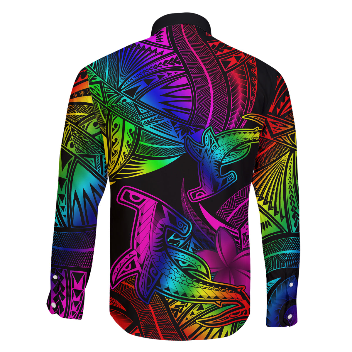 LGBT History Month Family Matching Tank Maxi Dress and Hawaiian Shirt Polynesian Hammerhead Shark LT01 - Polynesian Pride