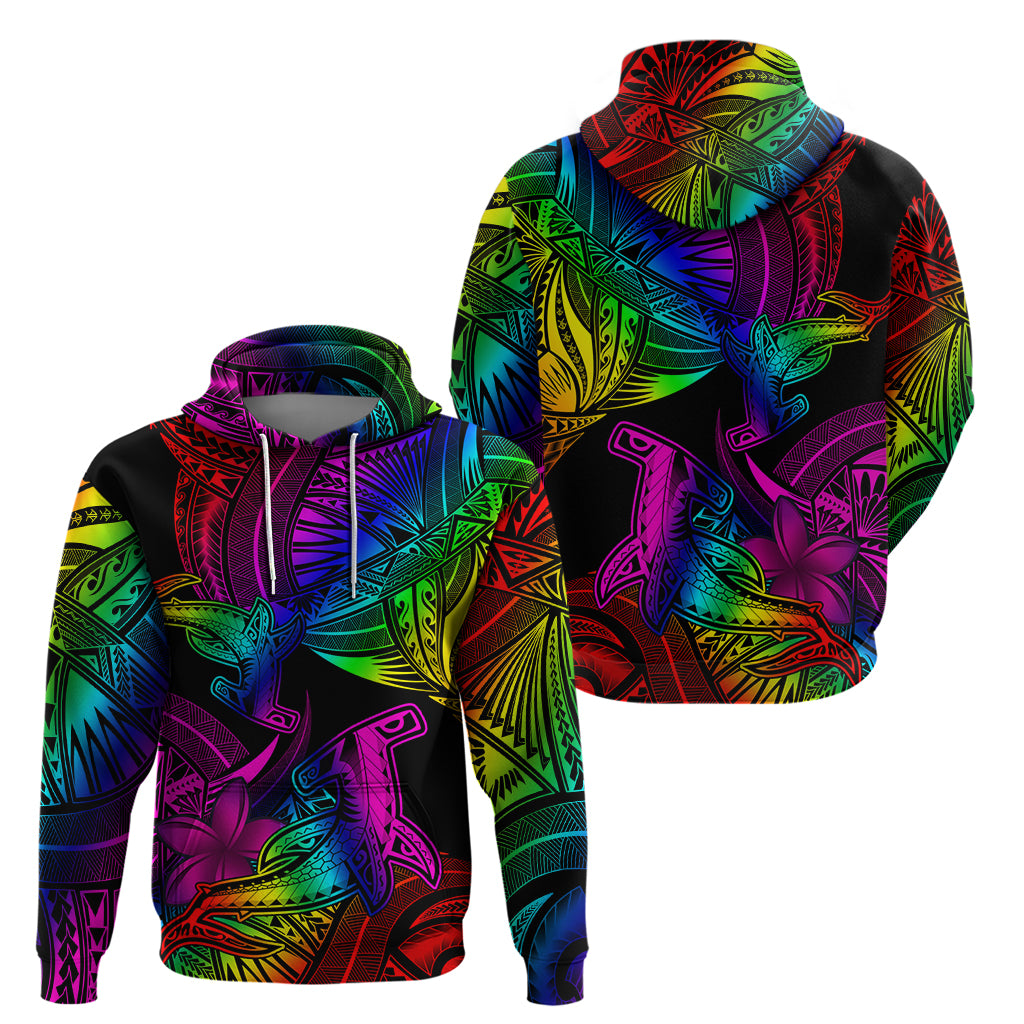 LGBT History Month Hoodie Polynesian Hammerhead Shark LT01 - Polynesian Pride