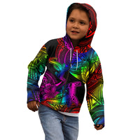 LGBT History Month Kid Hoodie Polynesian Hammerhead Shark LT01 - Polynesian Pride
