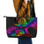 LGBT History Month Leather Tote Bag Polynesian Hammerhead Shark LT01 - Polynesian Pride