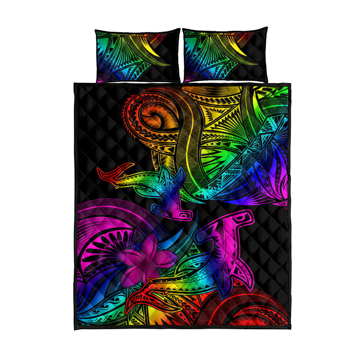 LGBT History Month Quilt Bed Set Polynesian Hammerhead Shark LT01 - Polynesian Pride