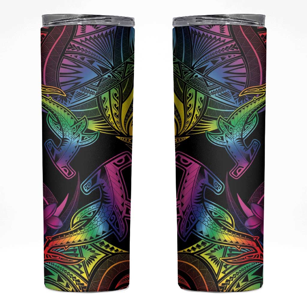 LGBT History Month Skinny Tumbler Polynesian Hammerhead Shark