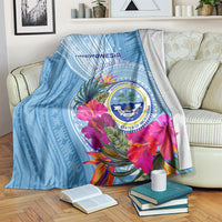 Micronesia Culture Day Blanket Tribal Pattern Tropical Style LT01 Blue - Polynesian Pride