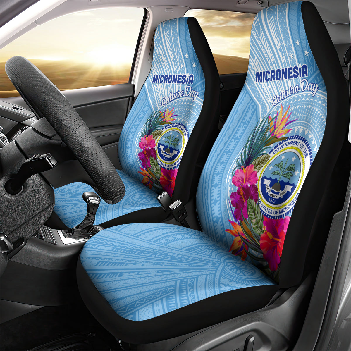 Micronesia Culture Day Car Seat Cover Tribal Pattern Tropical Style LT01 - Polynesian Pride