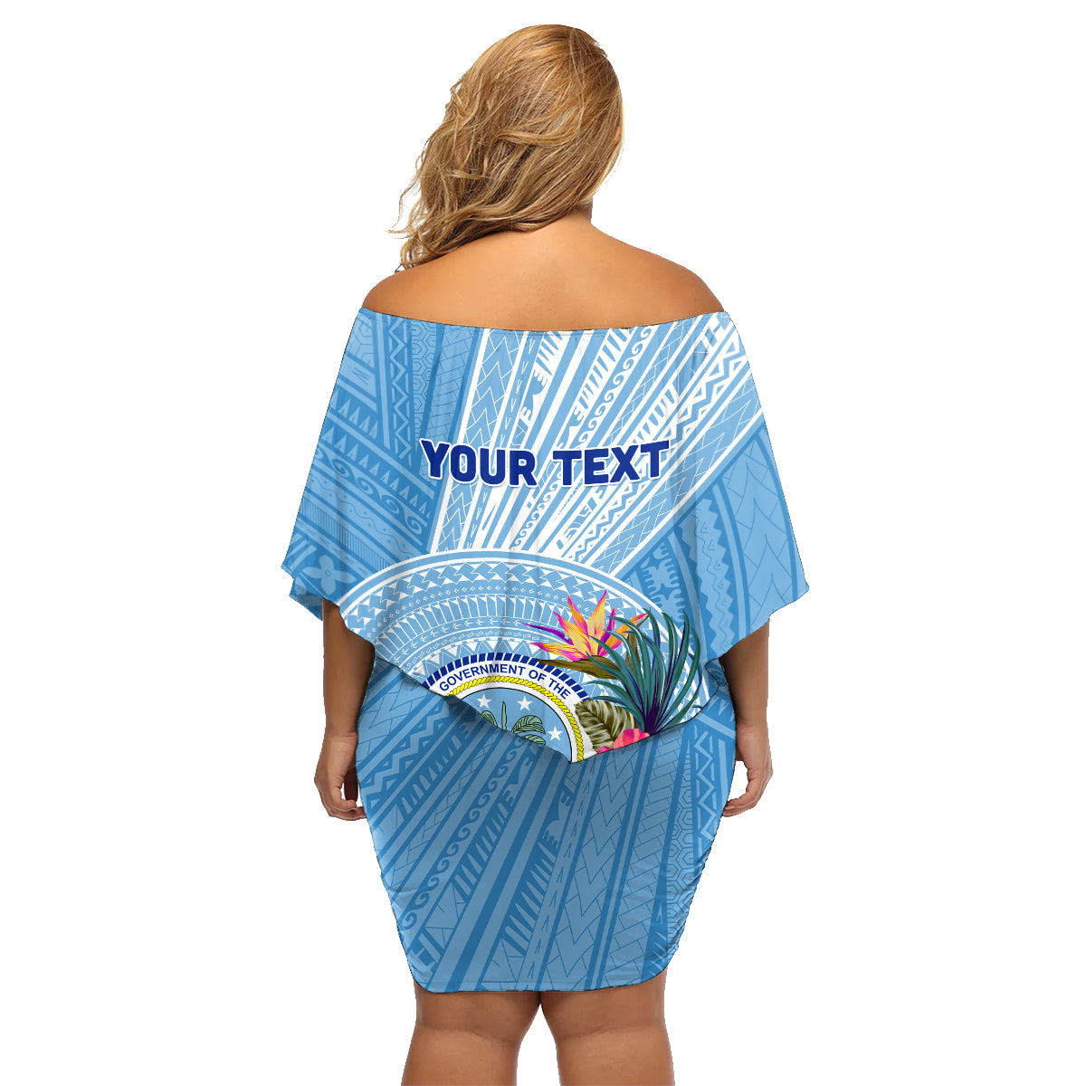 Micronesia Culture Day Family Matching Off Shoulder Short Dress and Hawaiian Shirt Tribal Pattern Tropical Style LT01 - Polynesian Pride