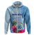 Micronesia Culture Day Hoodie Tribal Pattern Tropical Style LT01 Zip Hoodie Blue - Polynesian Pride