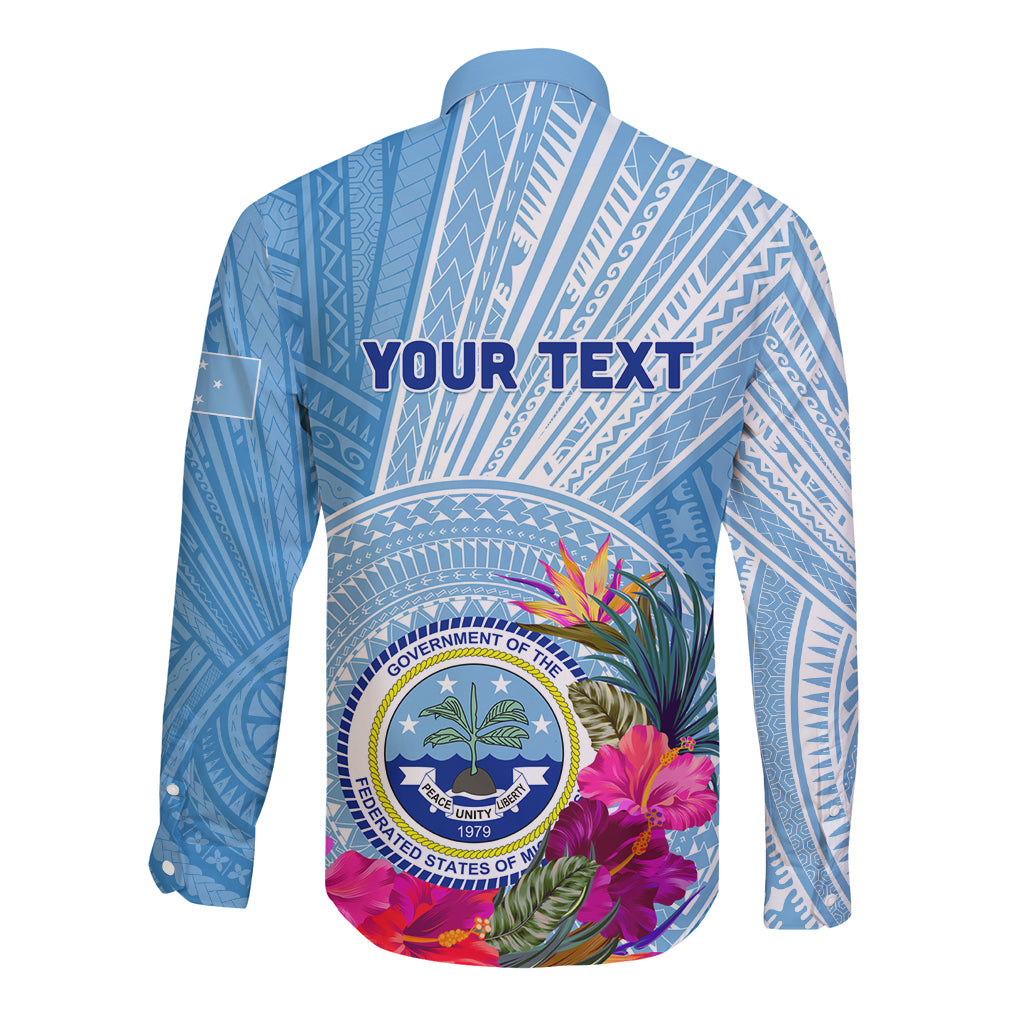 Micronesia Culture Day Long Sleeve Button Shirt Tribal Pattern Tropical Style LT01 - Polynesian Pride