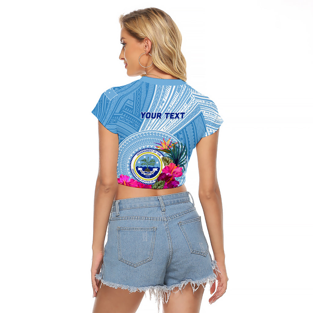 Micronesia Culture Day Raglan Cropped T Shirt Tribal Pattern Tropical Style LT01 - Polynesian Pride