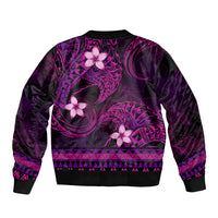 FSM Culture Day Bomber Jacket Tribal Pattern Pink Version LT01 - Polynesian Pride