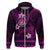 FSM Culture Day Hoodie Tribal Pattern Pink Version LT01 Zip Hoodie Pink - Polynesian Pride