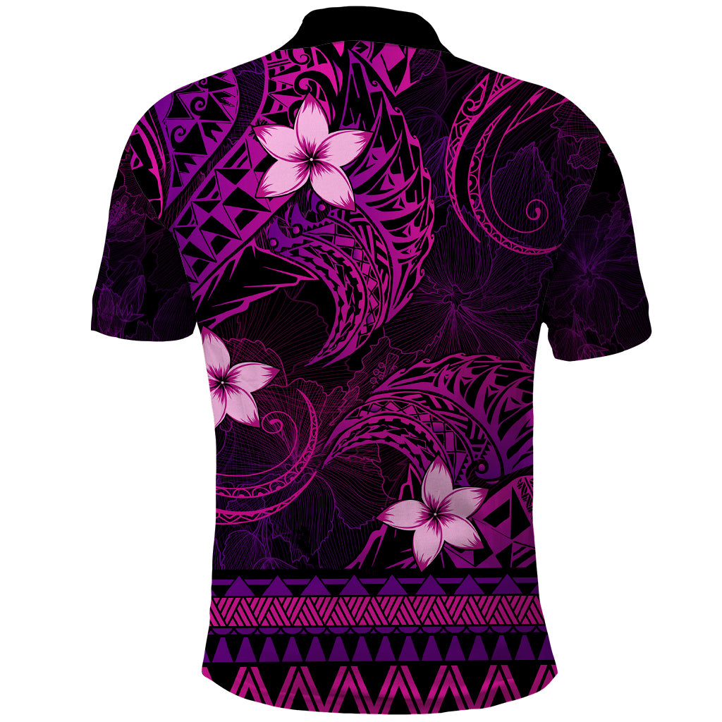 FSM Culture Day Polo Shirt Tribal Pattern Pink Version LT01 - Polynesian Pride