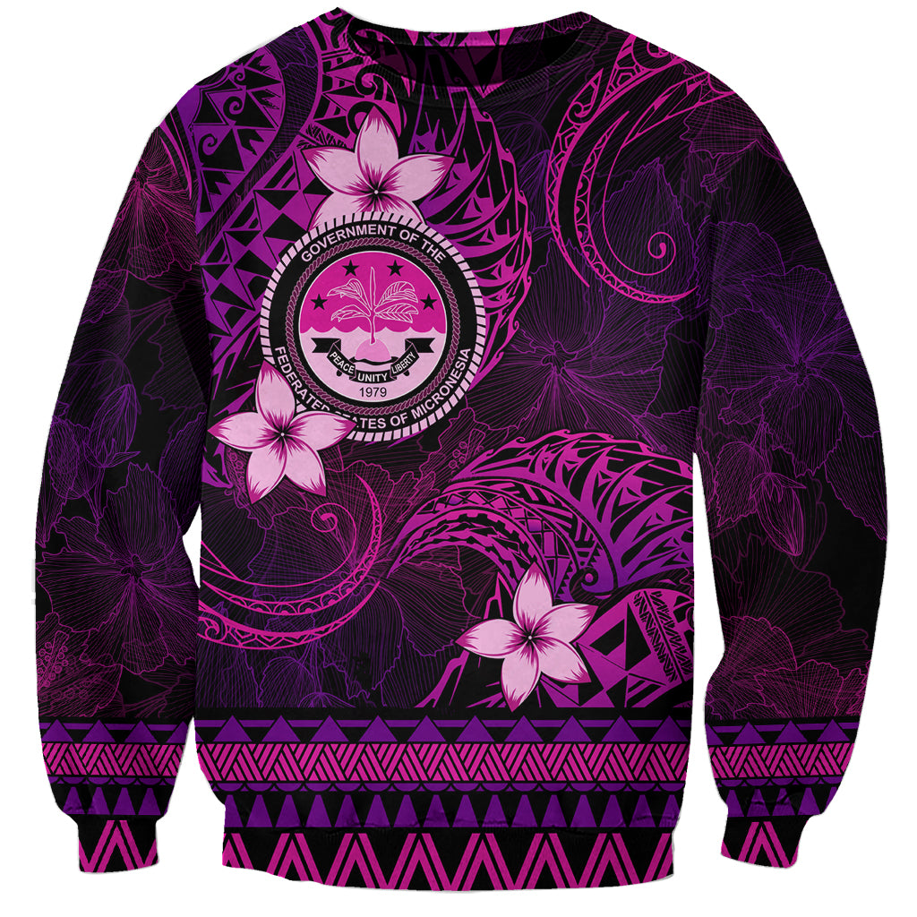 FSM Culture Day Sweatshirt Tribal Pattern Pink Version LT01 Unisex Pink - Polynesian Pride