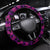 FSM Chuuk State Steering Wheel Cover Tribal Pattern Pink Version LT01 Universal Fit Pink - Polynesian Pride