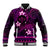 FSM Kosrae State Baseball Jacket Tribal Pattern Pink Version LT01 Unisex Pink - Polynesian Pride