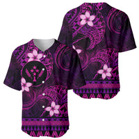 FSM Kosrae State Baseball Jersey Tribal Pattern Pink Version LT01 - Polynesian Pride