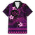 FSM Kosrae State Family Matching Long Sleeve Bodycon Dress and Hawaiian Shirt Tribal Pattern Pink Version LT01 Dad's Shirt - Short Sleeve Pink - Polynesian Pride