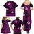 FSM Kosrae State Family Matching Summer Maxi Dress and Hawaiian Shirt Tribal Pattern Pink Version LT01 - Polynesian Pride